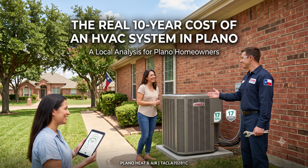The Real 10-Year Cost of a $9,518 HVAC System in Plano: Install, Energy, Maintenance, and Resale Math