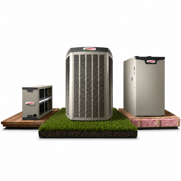Lennox Elite EL22KCV - 4 Ton - 20.5 SEER2 AC with EL297 - Two-Stage/Variable - 97% AFUE Furnace - Up-flow Coil - Gas System - with install
