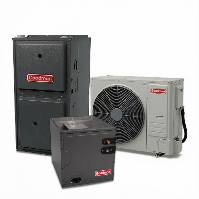 Goodman GXV9S - 3 Ton - 18 SEER2 - Modulating/Variable 97% AFUE Furnace (Horizontal) + CHPEA4830C3A Coil with Install