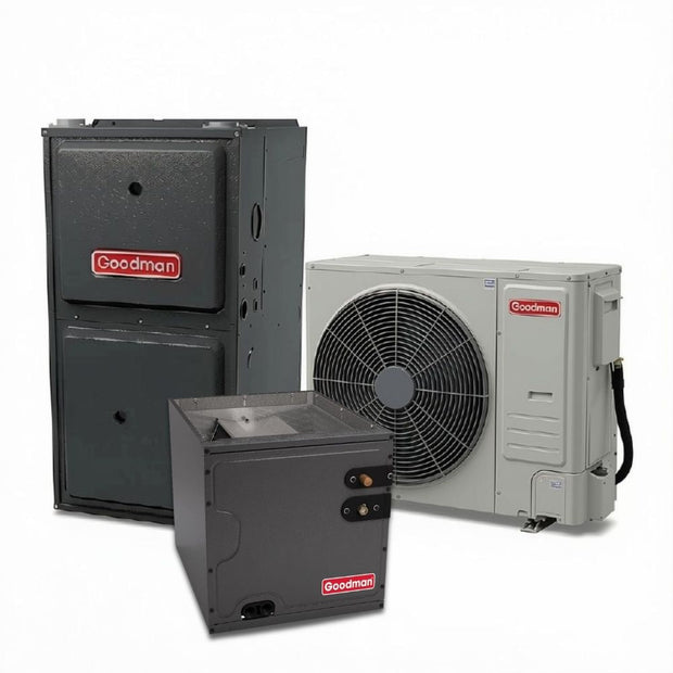 Goodman GXV9S - 3 Ton - Two-Stage - 18.5 SEER2 AC with GRVT80 - 80% AFUE variable speed Furnace - Up-flow Coil - Gas System - with install