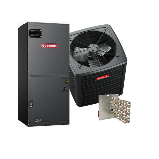 Goodman 3-Ton 17 SEER2 Heat Pump System Two-Stage Variable Speed Air Handler | Plano TX Market Access
