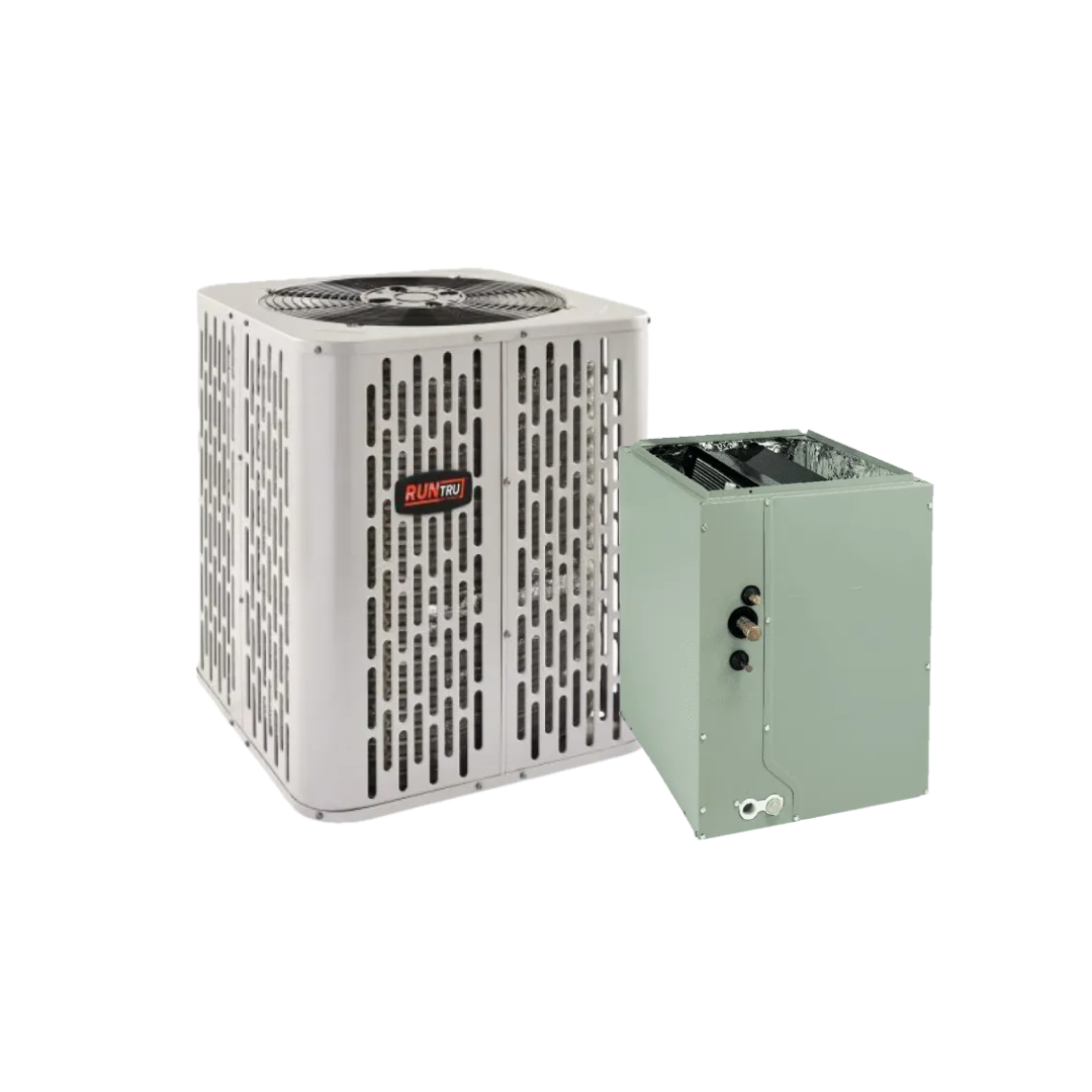 RunTru 2-Ton 15 SEER2 HVAC System Single-Stage Condenser and '003' Coil Bundle | Plano TX Local Selection