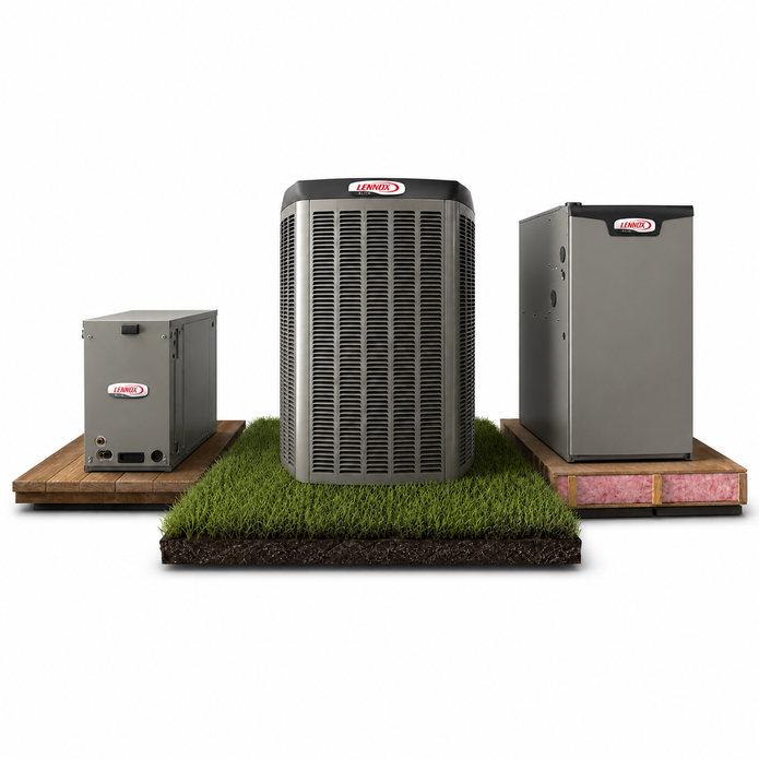 Lennox Elite EL22KCV - 2 Ton AC w/ SLP99 99% AFUE Modulating/Variable Furnace (Horizontal) + CK40HT-30B Coil - 21.5 SEER2 with Install