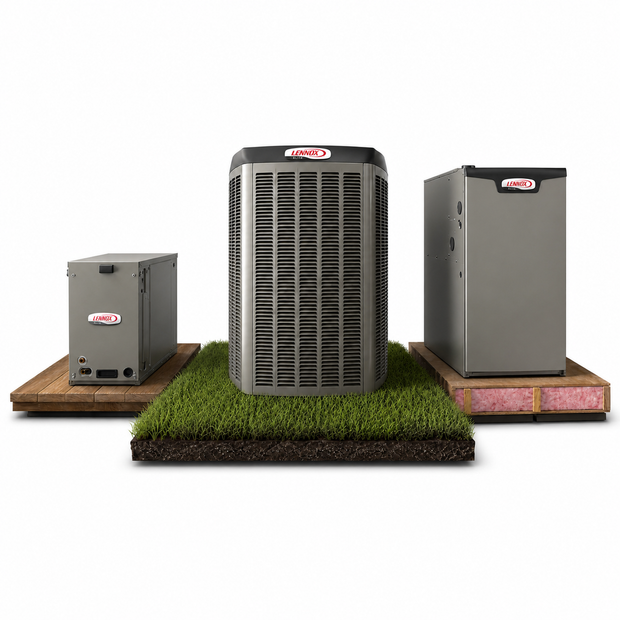 Lennox Elite EL22KCV - 4 Ton - 20 SEER2 AC with SLP99 - Modulating/Variable - 99% AFUE Furnace - Horizontal Coil - Gas System - with install